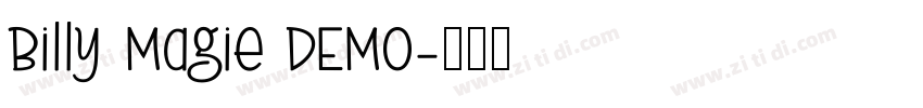 Billy Magie DEMO字体转换